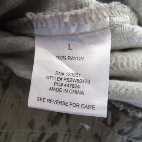 Pink Rose Jogger Pants L Green Leopard Print High Waisted Rise Ankle Crop - Picture 6 of 6